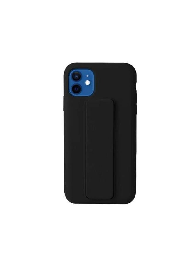 غطاء حماية واقٍ مع حامل بحلقة للإصبع لهاتف أبل آيفون 11 أسود - Image 2