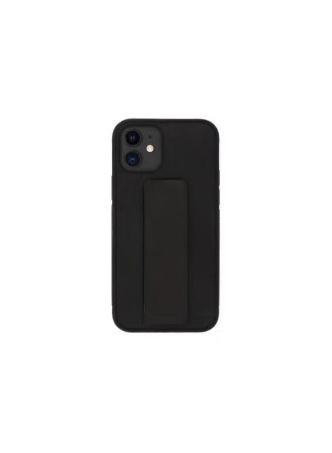 غطاء حماية واقٍ مع حامل بحلقة للإصبع لهاتف أبل آيفون 11 أسود - Image 3
