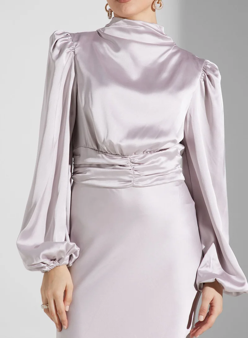 True Decadence Satin Maxi Dress