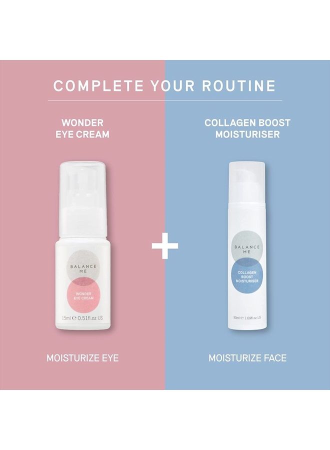 Balance Me Wonder Eye Cream, With Hyaluronic Acid, Reduces Dark Circles & Puffiness, Anti-Ageing & Hydrating Eye Gel, For All Skin Types, 100% Natural, Vegan & Cruelty Free Made In UK, 0.5 Fl Oz  - Image 5