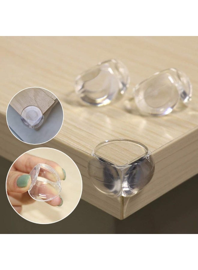SHOWAY Baby Corner Protectors, Corner Guard, Child Safety, Corner bumpers for furniture, Baby proofing, Child Proofing, With Strong Adhesive Tape (4 Pack) - Image 1