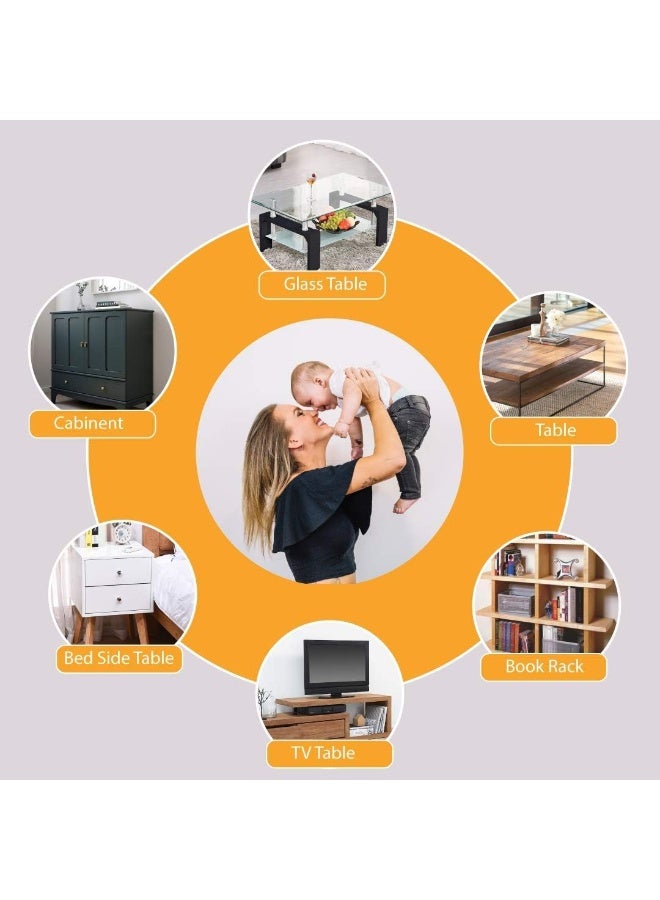 SHOWAY Baby Corner Protectors, Corner Guard, Child Safety, Corner bumpers for furniture, Baby proofing, Child Proofing, With Strong Adhesive Tape (4 Pack) - Image 3