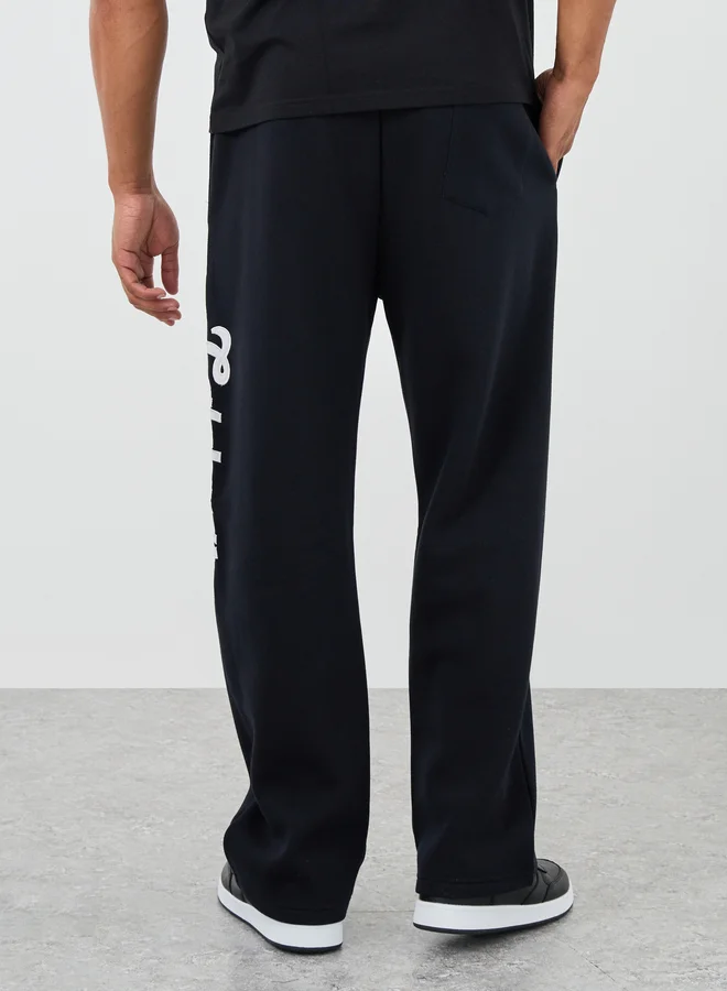 Styli Styli Slogan Applique Detail Twill Oversized Joggers