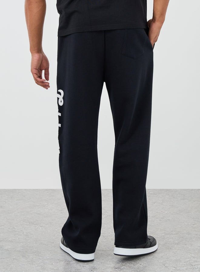 Styli Slogan Applique Detail Twill Oversized Joggers - Image 5