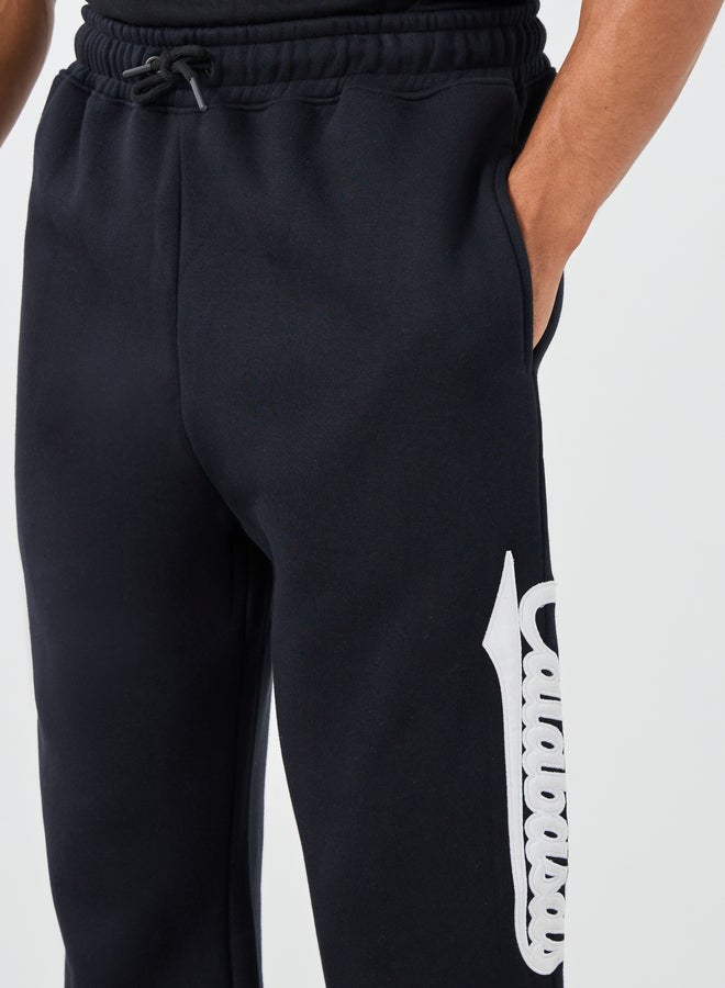 Styli Slogan Applique Detail Twill Oversized Joggers - Image 3