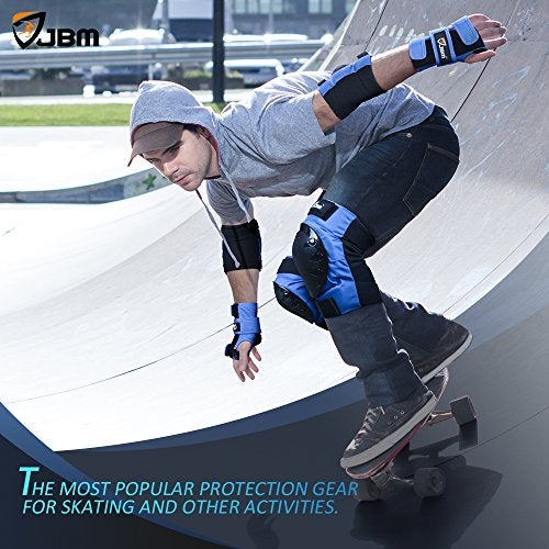 JBM Adult & Kids Knee Pads Elbow Pads and Wrist Guards for Inline Skating, Roller Skating, Skateboarding, Scootering - Image 2