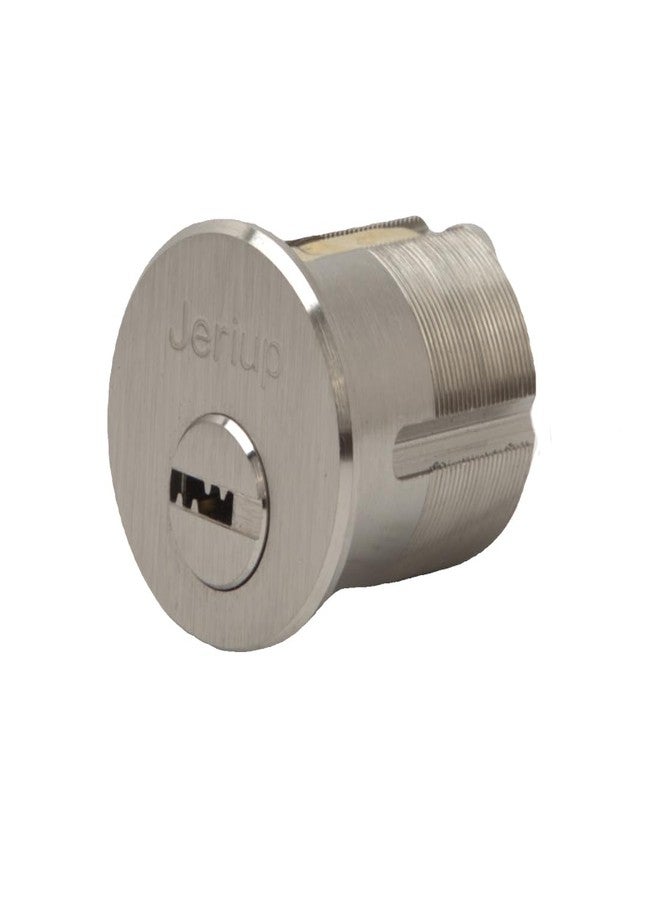 Jeriup Mortise Cylinder Lock,1-1/2"(Overall Length: 38mm), Satin Nickle (Silver), Mortise Cylinder, Lock core, dimple Keyway, Standard Outdoor & Indoor Use, Door Replacement Cylinder Lock with 5 Keys - Image 1