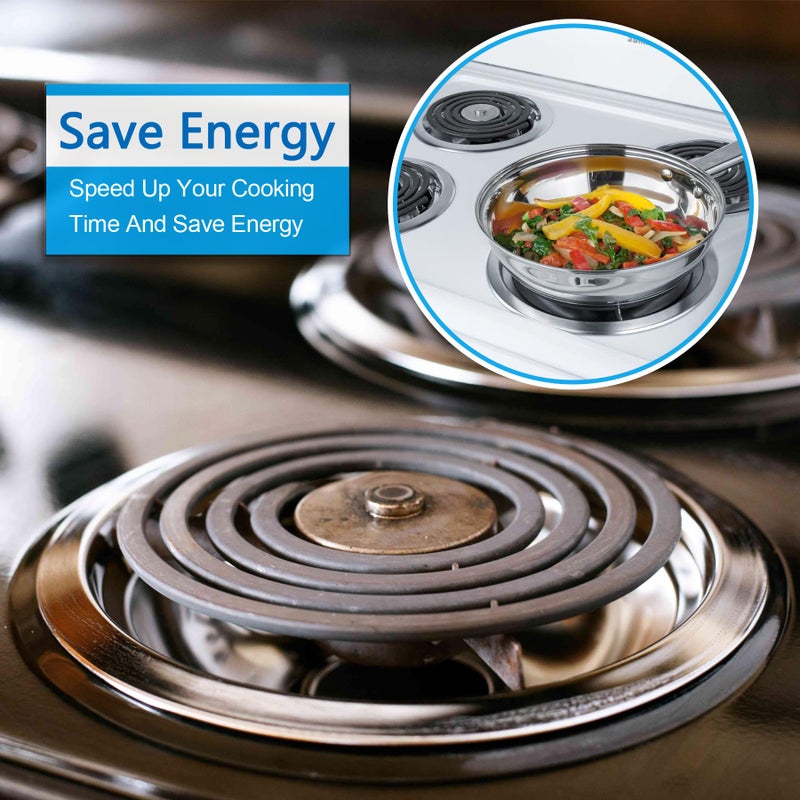 Bestong Premium Drip Pan Electric Stove Burner Covers for Whirlpool, Maytag, Kenmore - Replacement for W10278125, W10196405 & W10196406-4 Pack (2x6" and 2x8") - Image 3