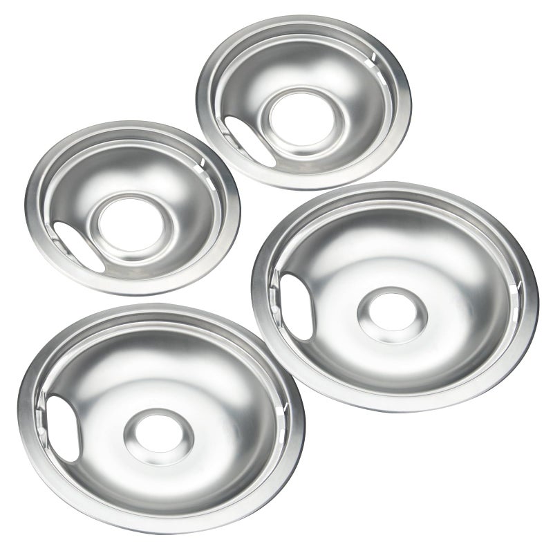 Bestong Premium Drip Pan Electric Stove Burner Covers for Whirlpool, Maytag, Kenmore - Replacement for W10278125, W10196405 & W10196406-4 Pack (2x6" and 2x8") - Image 1
