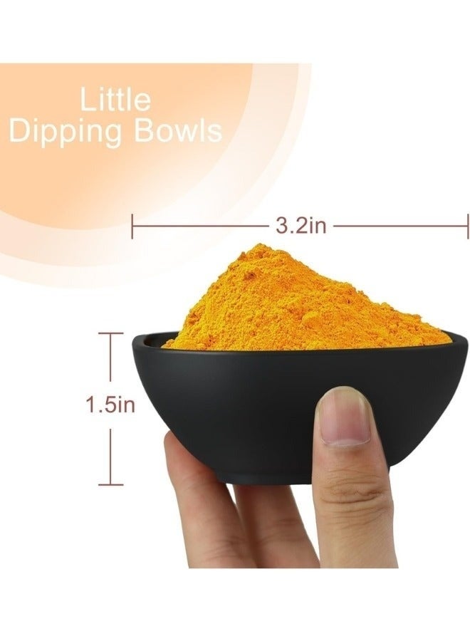 هابي هوم 4 قطع أطباق التوابل والصلصات المصنوعة من الميلامين عالي الجودة أوعية تقديم صغيرة مقاومة للكسر لتقديم الكاتشب والمايونيز والخردل والتتبيلات تصميم أنيق متين وآمن للطعام، مثالي للمطاعم والمنازل 6.7 سم (السعة: 59 مل) - Image 4