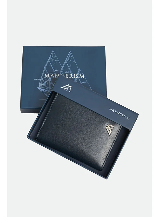 تكلف The Waymark Dual-Tone Leather Card Case – Navy & Tan