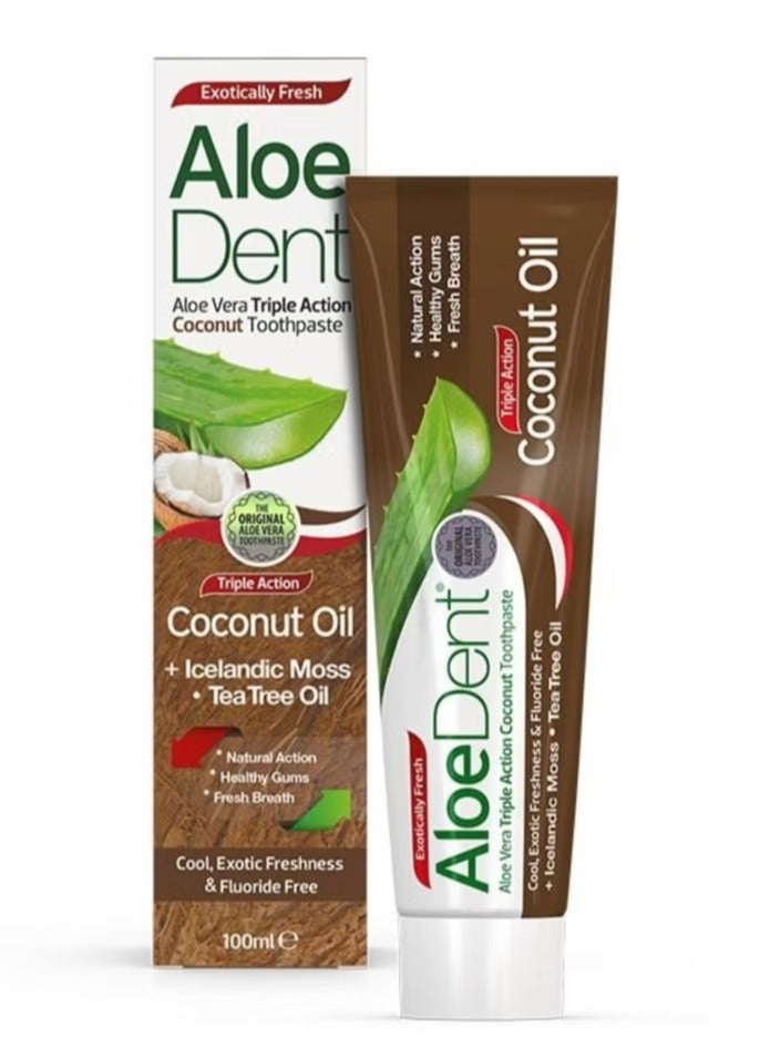 Aloedent Toothpaste 100ml Triple Action Coconut Oil