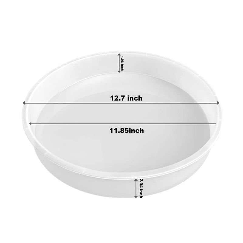 RESINWORLD 12" Round x 2" Deep Large Tray Mold, Shiny Silicone Tray Board Table Clock Mold for Epoxy Resin Casting, Floral Preservation Bouquet Resin Mold - Image 2