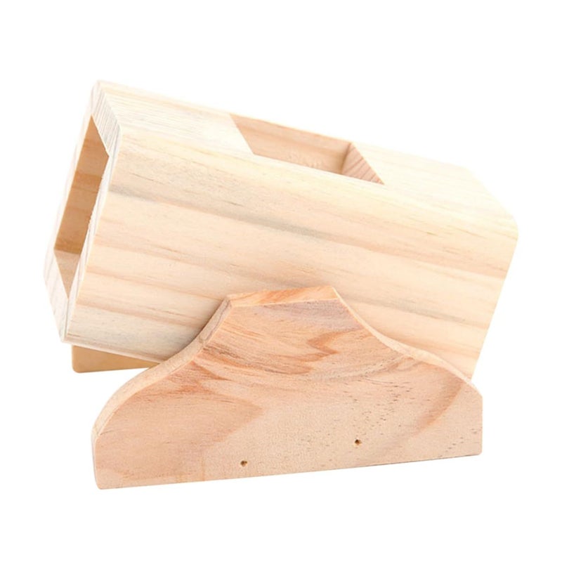 Wooden Hamster Seesaw Bucket Toy Boys Girls Pet Playground Habitat Accessories Safe Fun Mouse Squirrel Cage Small Animal Exercise Climbing - Image 2