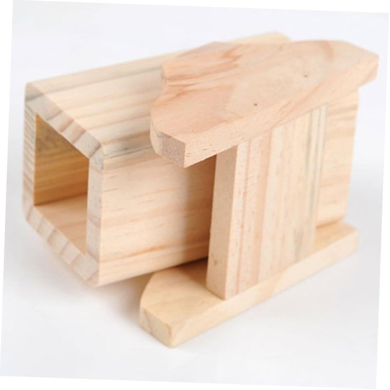 Wooden Hamster Seesaw Bucket Toy Boys Girls Pet Playground Habitat Accessories Safe Fun Mouse Squirrel Cage Small Animal Exercise Climbing - Image 5