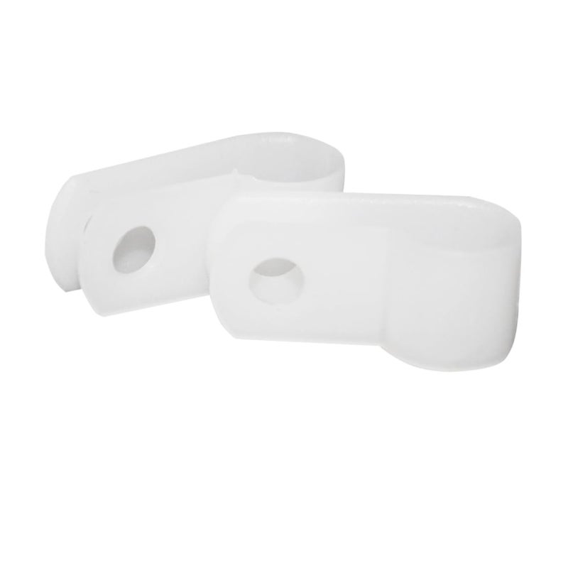100pcs White Plastic R Type Wire Holder Cable Clamp For Hiding Cords Along Wall - Image 2