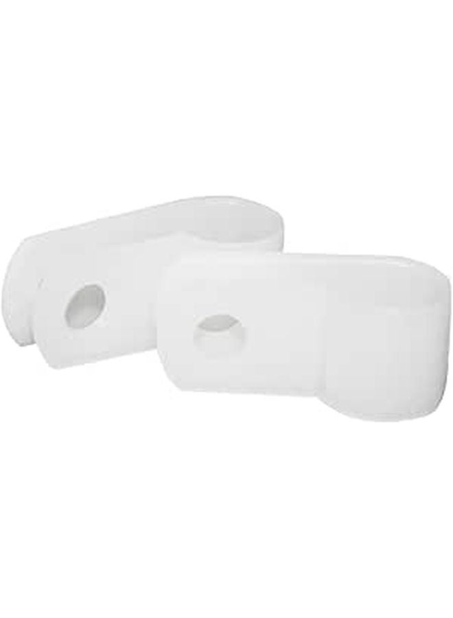 100pcs White Plastic R Type Wire Holder Cable Clamp For Hiding Cords Along Wall - Image 1