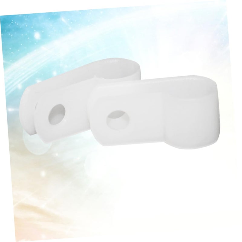 100pcs White Plastic R Type Wire Holder Cable Clamp For Hiding Cords Along Wall - Image 4