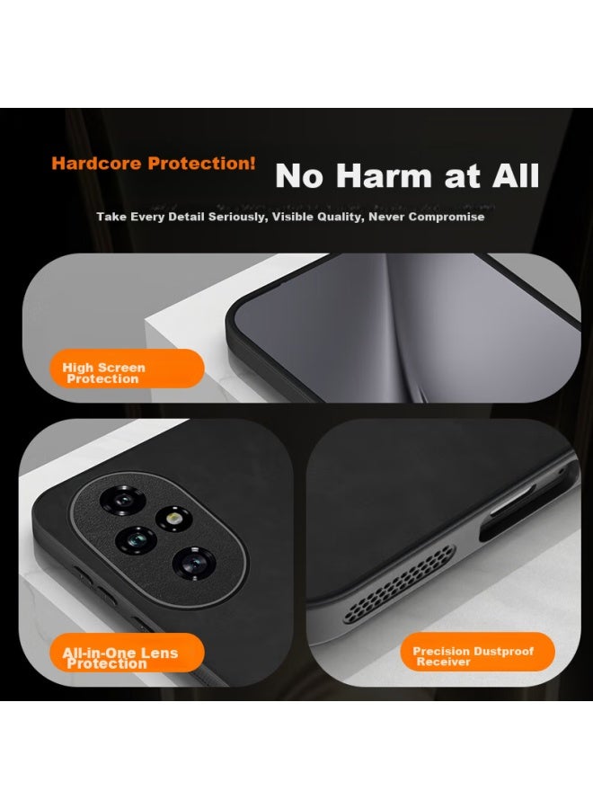 Hotfire Phone Case For Honor 200, Honor 200 Protective Cover, Upgraded Skin-like Lambskin Matte Lens Full Protection Personalized Silicone Case For Men And Women Gray - Image 4