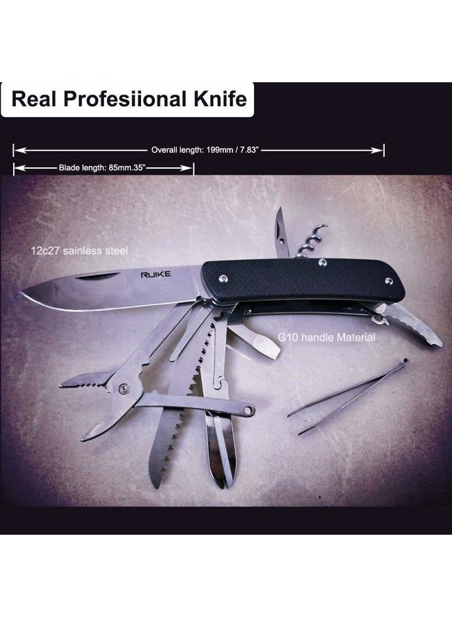 RUIKE fenix Unisex's Trekker LD-51B Multi-Tool, Black, One Size - Image 2