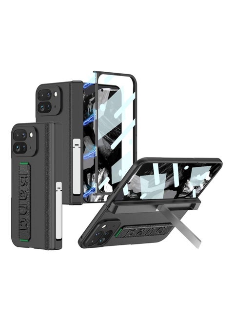 for Google Pixel 9 Pro Fold Case 2024,with Screen Protector and Wrist Strap,Hard PC Protective Case, Shockproof and Drop-proof Case