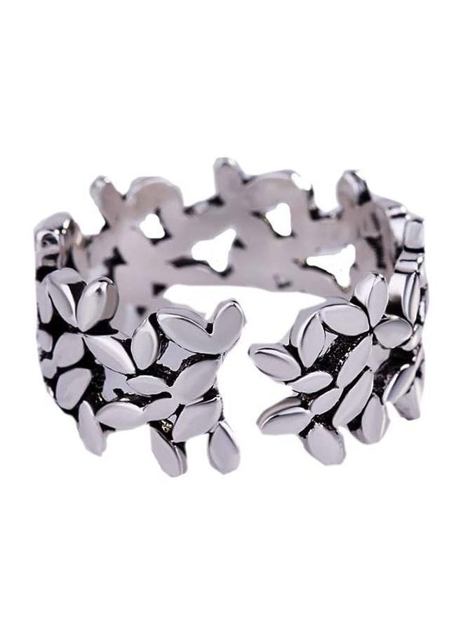 NIBEMINENT - 925 Sterling Silver Vintage Leaf Ring - Image 1