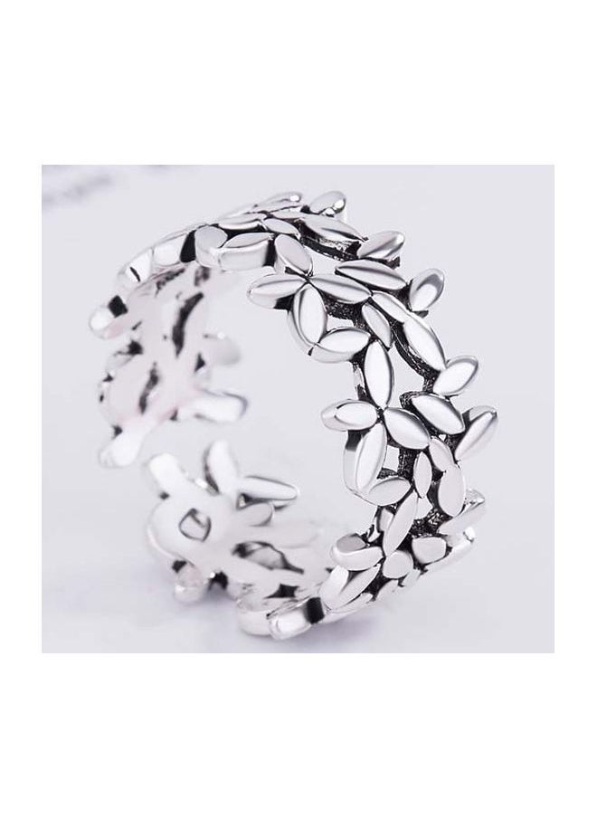 NIBEMINENT - 925 Sterling Silver Vintage Leaf Ring - Image 1
