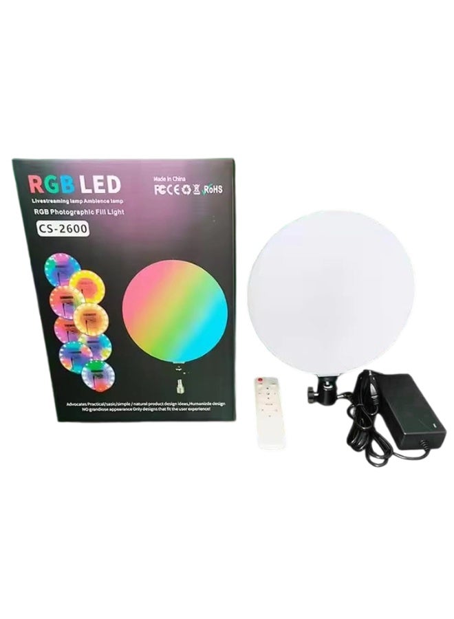 جينرال برو لوحة إضاءة دائرية RGB LED احترافية GenPro CS-2600 – 100 واط، 32 بوصة، مع تحكم عن بعد - Image 3