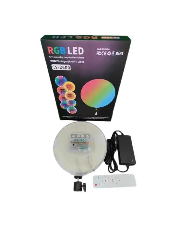 جينرال برو لوحة إضاءة دائرية RGB LED احترافية GenPro CS-2600 – 100 واط، 32 بوصة، مع تحكم عن بعد - Image 5