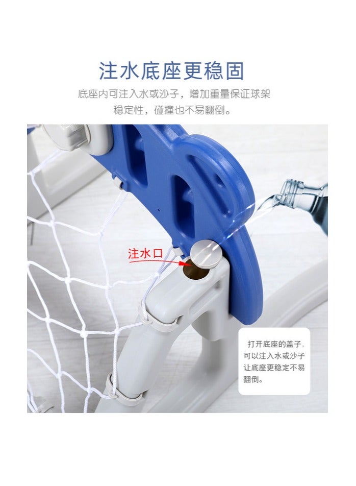 FULL JOY 3*1 Multifunctional Rocket-Shape Basketball Set Combines Basketball Game, Football Game, and Ring Toss Game ,Red  - Image 5