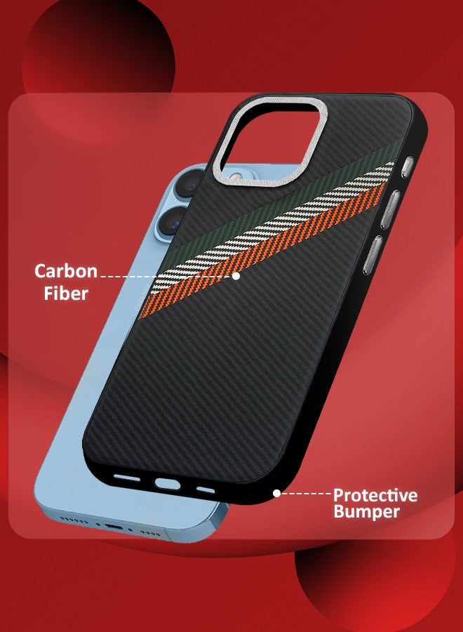 CATANES (for iPhone 13 Pro Max) 3 Pack Case Cover and 2 Screen Protectors Carbon Fiber Pattern Phone Case Slim Shockproof Back Cover - Image 2