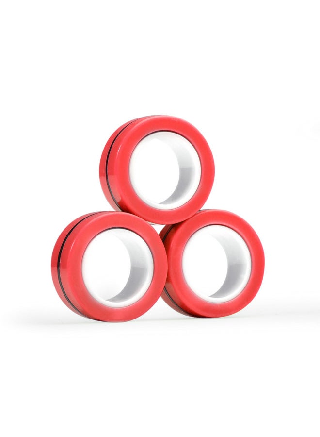 Stress Relief Magnetic Bracelet Spinning Top Camouflage Finger Tip Toy Adult Creative Stress Reduction Toy-Color:Red-magnetic Bracelet  - Image 1