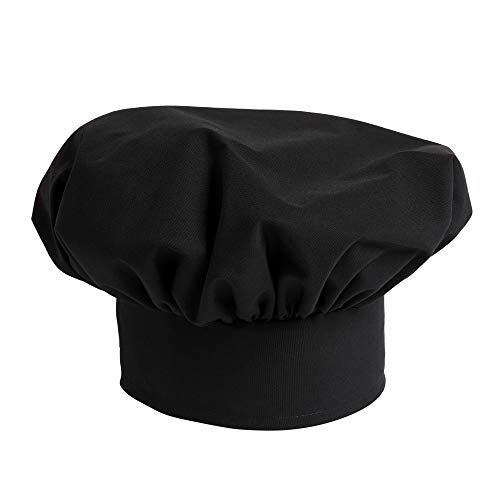 Uncommon Threads mens Unisex Poplin Chefs Hat, Black, One Size US - Image 1
