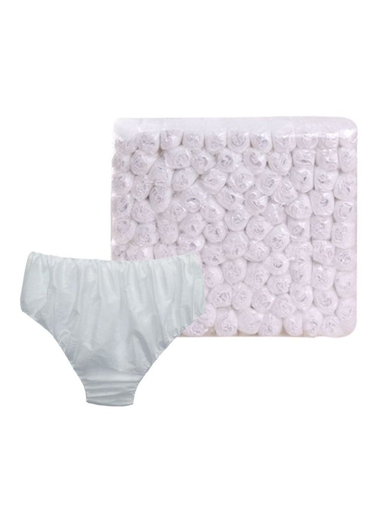 Bluejw Disposable Underwear for Women, 100Pcs Women’s Non-woven Briefs Handy Paper Panties One Time Use Undergarment for Travel Hotel Spa Massage Tanning Sauna, 100 Individual Packs One Size - Image 1