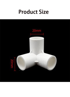 جمورو كوع تركيب PVC بثلاث طرق، 8 قطع محولات أنابيب المياه زاوية الأنابيب، وصلات توصيل ملحقات الأنابيب لهيكل دعم الحديقة على الرف PVC DIY  - Image 4