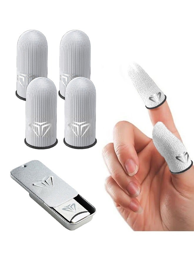 4PCS pairs of mobile game gloves, ultra-sensitive antennae, smooth operation, sweat-absorbing, odorless, breathable, seamless finger cots for playing Pubg and many other games  - Image 1