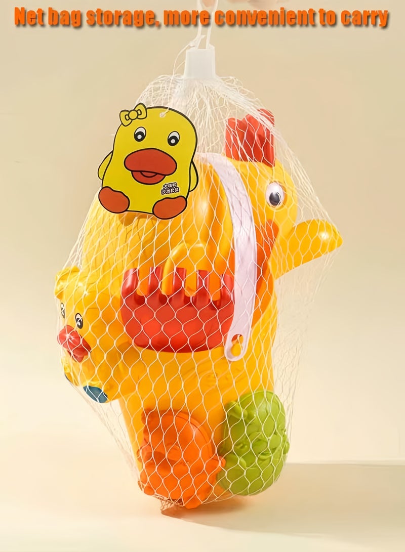 إيزي سو ألعاب الشاطئ ، مجموعة لعبة شاطئ الأطفال ， سيارة شاطئية ، مجرفة رمل ، مناسبة للأطفال ، الأطفال الصغار ، الأولاد والبنات ، مناسبة للعب في الهواء الطلق ، وساعة الرموز الزائدة + دلو 6 قطع - Image 5