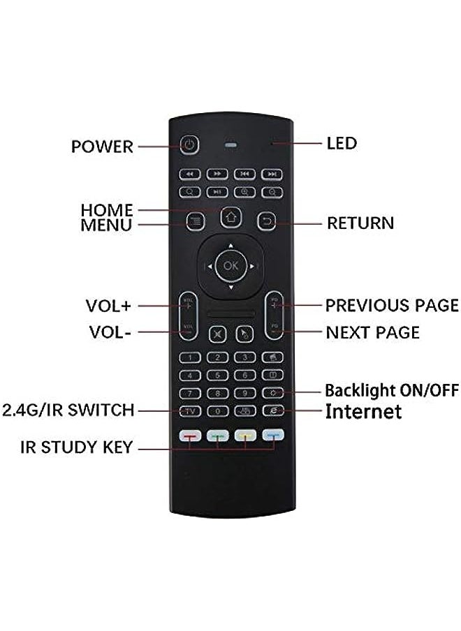 HuHa - MX3 air mouse Backlight Wireless Keyboard 2.4G Wireless Remote Control MXIII Fly Air Mouse Backlit For Android TV Box PC - Image 1