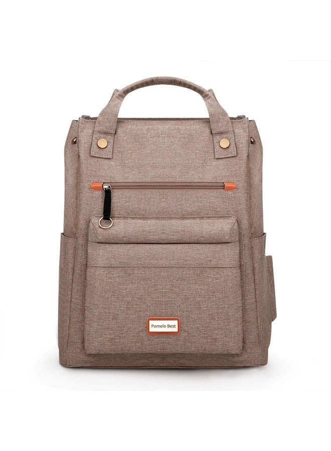 Pomelo Best Pomelo Best Baby Diaper Bag Backpack, Large Capacity Multifunction Travel Pack with Waterproof Changing Pad, stroller hook with velcro, insulated bottle holder, utensil pocket, Light Coffee  - Image 1