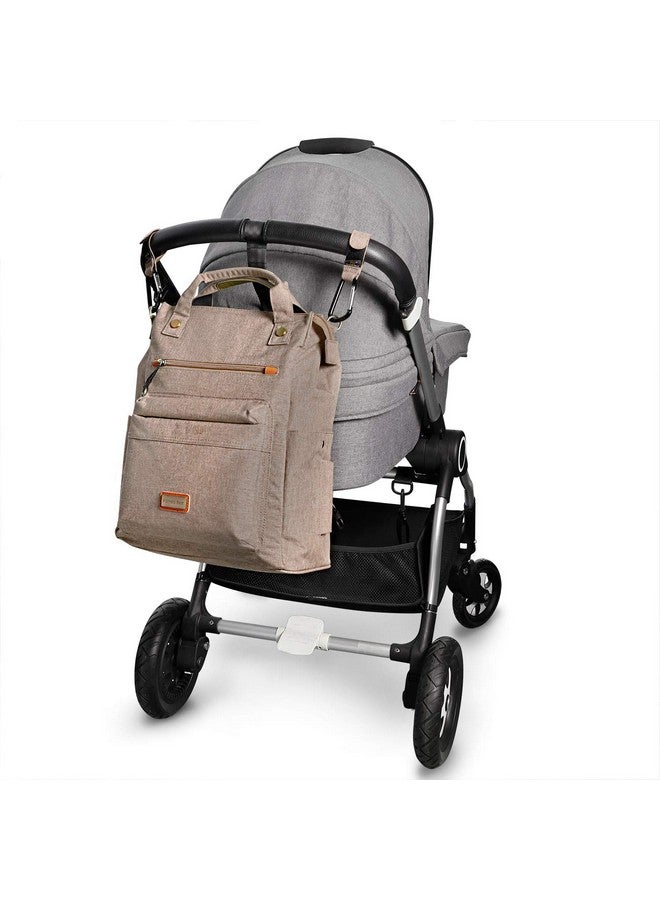 Pomelo Best Pomelo Best Baby Diaper Bag Backpack, Large Capacity Multifunction Travel Pack with Waterproof Changing Pad, stroller hook with velcro, insulated bottle holder, utensil pocket, Light Coffee  - Image 2