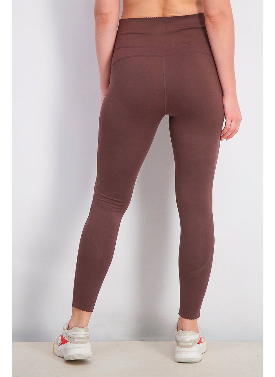 Tchibo Women Sportswear Fit Training Tights, Dark Brown  - Image 3