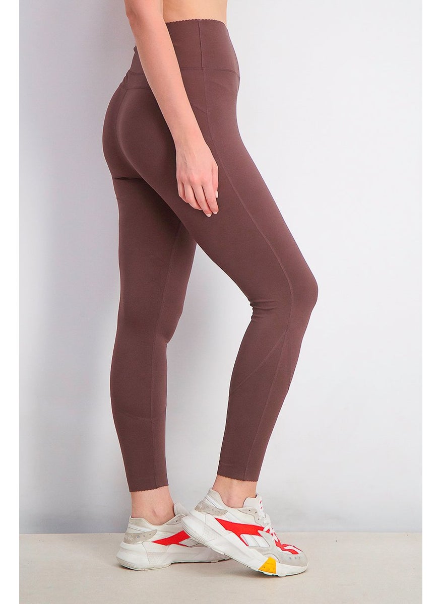 Tchibo Women Sportswear Fit Training Tights, Dark Brown  - Image 2