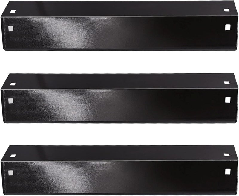 Criditpid Grill Heat Plates Shields for Chargriller 5050, 5650, 3001, 3008, 5072, King Griller 3008, 5252, 3-Pack Porcelain Steel Heat Tent Burner Cover Flame Tamers for Char griller Replacement Parts - Image 1