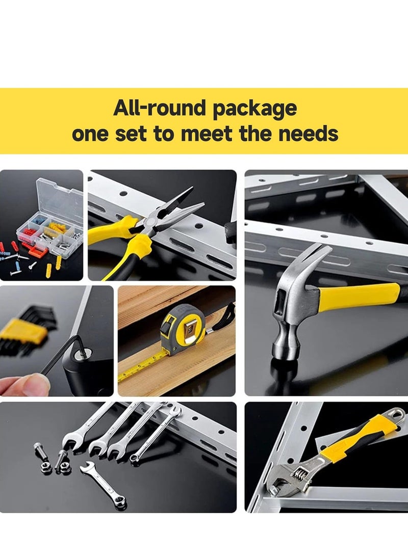 مجموعة ادوات اصلاح منزلية مكونة من 110 قطعة ، مجموعة ادوات يدوية مختلطة مع علبة تخزين بلاستيكية - Image 4