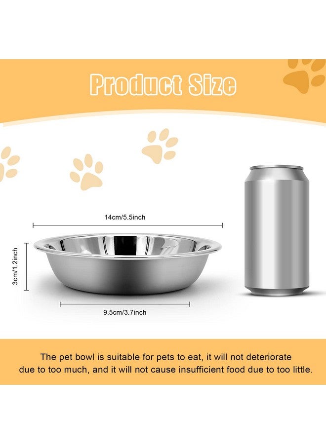 MicoSim 5 PCS Stainless Steel Cat Bowls - Whisker Friendly, Wide Flat Dishes, Dishwasher Safe - Image 2