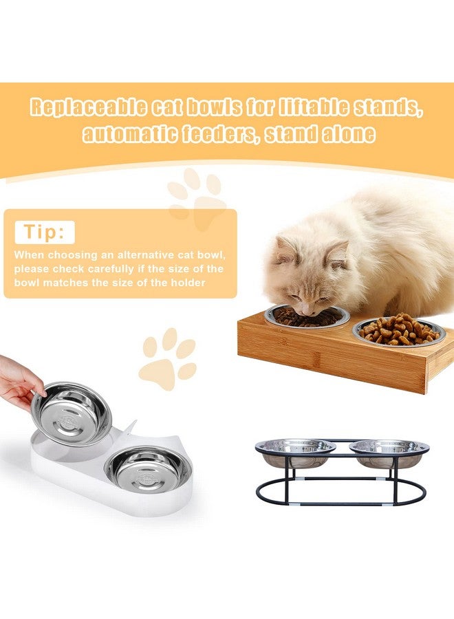 MicoSim 5 PCS Stainless Steel Cat Bowls - Whisker Friendly, Wide Flat Dishes, Dishwasher Safe - Image 5