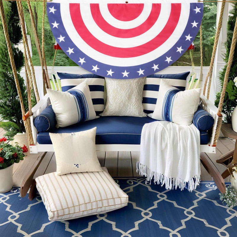 LOGOFUN 5 Pack American Bunting Flags US Patriotic Windsock Porch Sign Banner For Independence Day Decorations 4th Of July - Image 4
