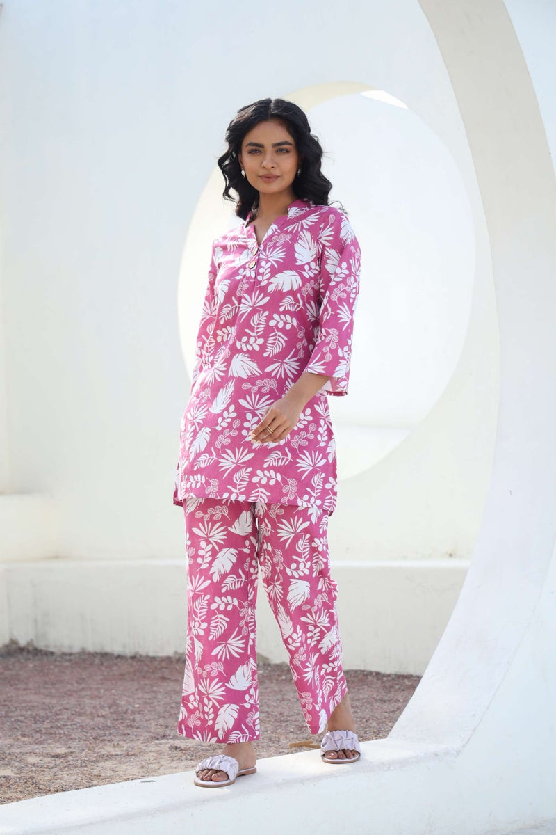 Label Flavia طقم زهور وردي للنساء - Image 4