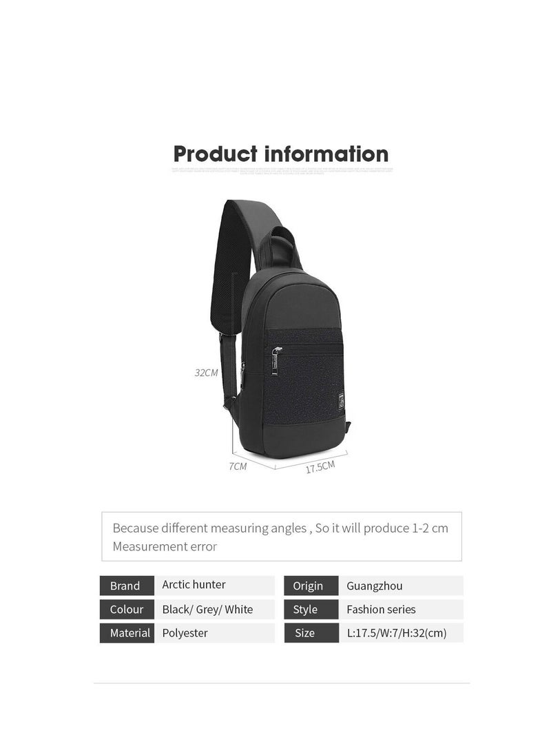 ARCTIC HUNTER - XB00060 7.9-Inch Tablet Crossbody Sling Chest Waterproof Bag, Grey - Image 1