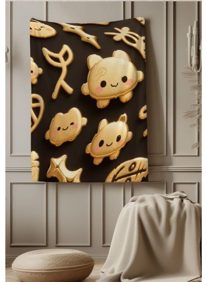 general Baby and children's cartoon flannel thin blanket (warm and comfortable, suitable for sleep, game use) 70cm*100cm - Image 2